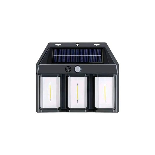 3 LED Outdoor Solar Induction Warm Light Wall Lamp