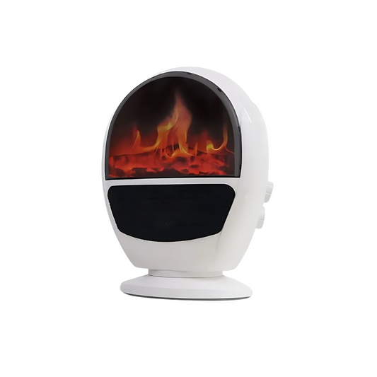 Portable Mini Electric Fan Heater with Simulated Flame
